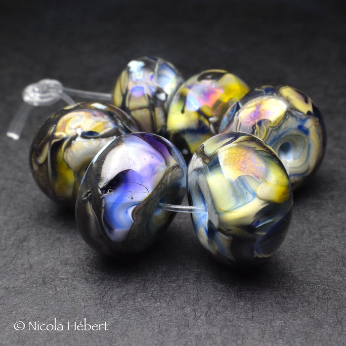 Cosmic Stained Glass: Handmade Lampwork Glass Beads