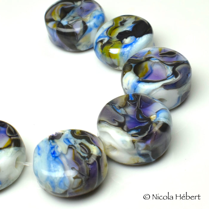 Artisanal Swirl: Handmade Lampwork Glass Beads