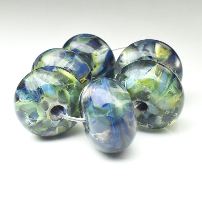 Tidal Reflections: Handmade Lampwork Glass Beads