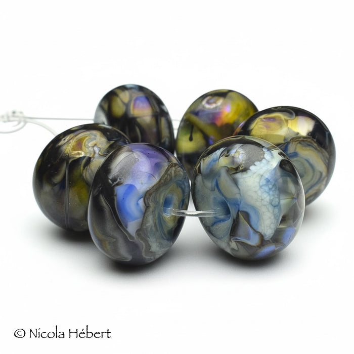 Cosmic Stained Glass: Handmade Lampwork Glass Beads