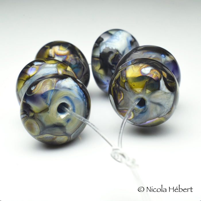 Cosmic Stained Glass: Handmade Lampwork Glass Beads