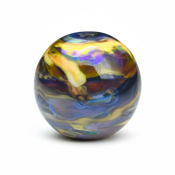 Serenade Streaks: Handmade Lampwork Glass Focal Bead