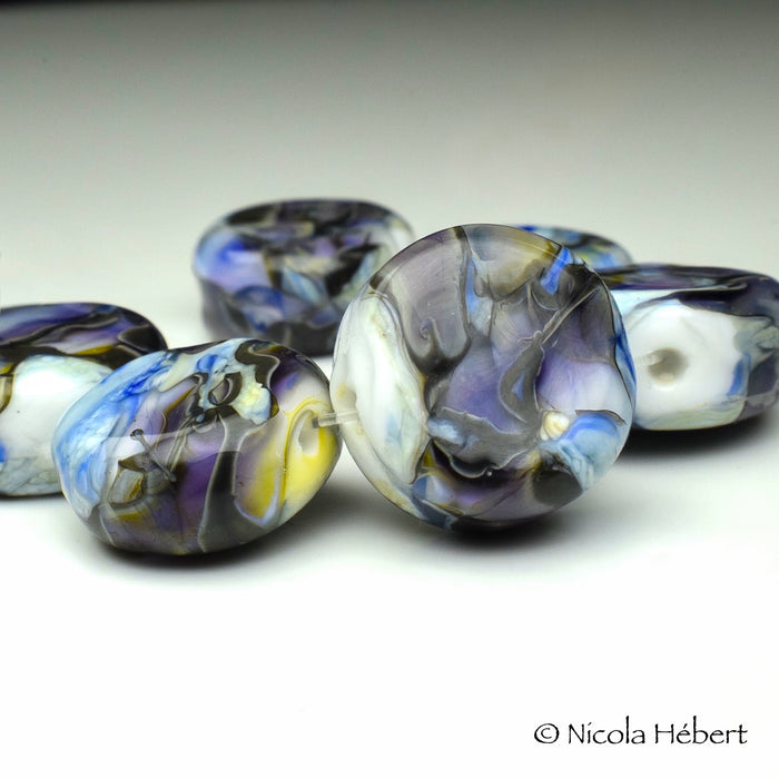 Artisanal Swirl: Handmade Lampwork Glass Beads