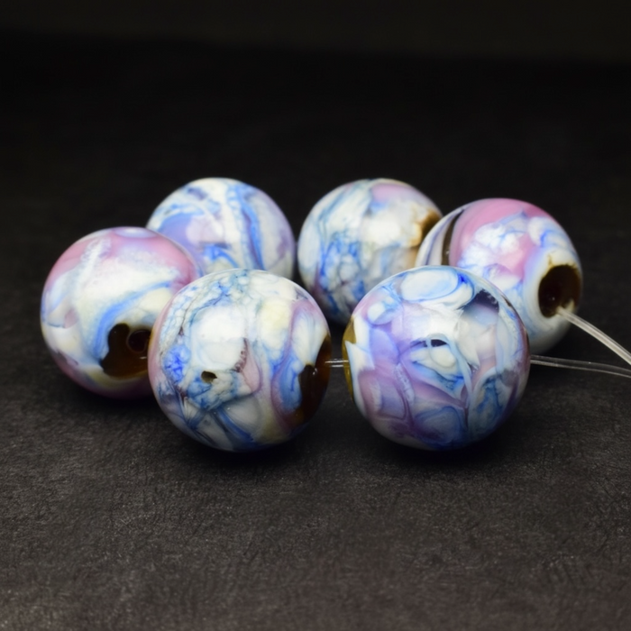 Hydrangeas: Handmade Lampwork Glass Beads