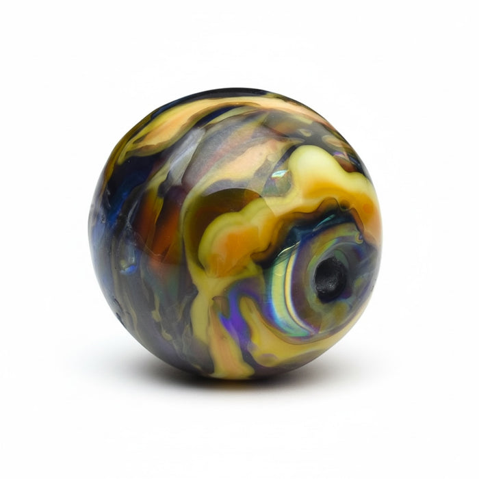 Serenade Streaks: Handmade Lampwork Glass Focal Bead