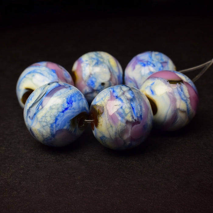 Hydrangeas: Handmade Lampwork Glass Beads