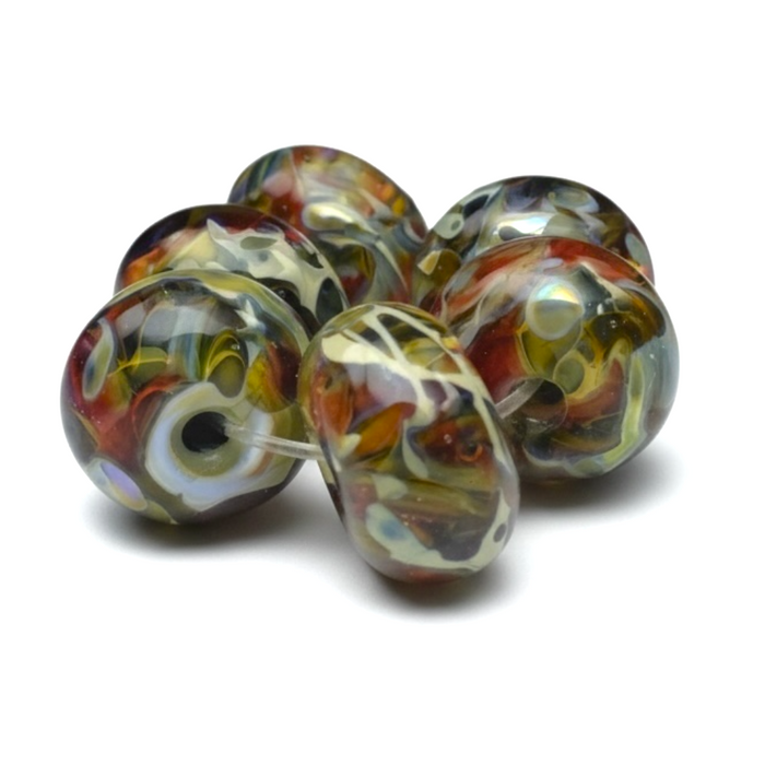 Twilight Reds: Handmade Lampwork Glass Beads