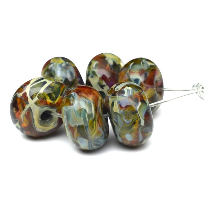 Twilight Reds: Handmade Lampwork Glass Beads