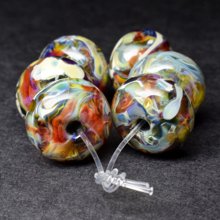Twilight Reds: Handmade Lampwork Glass Beads