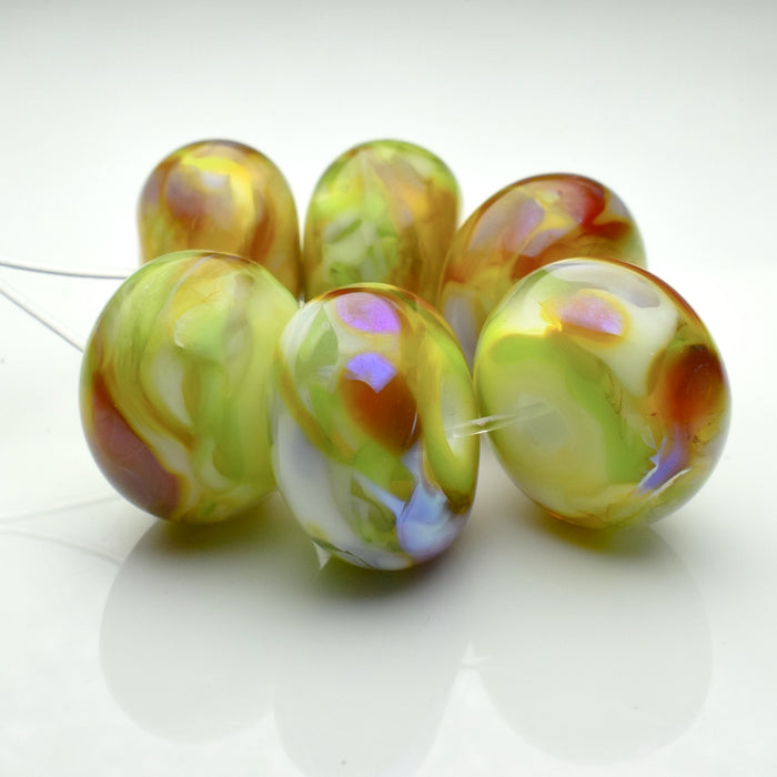 Springtime: Handmade Lampwork Glass Beads