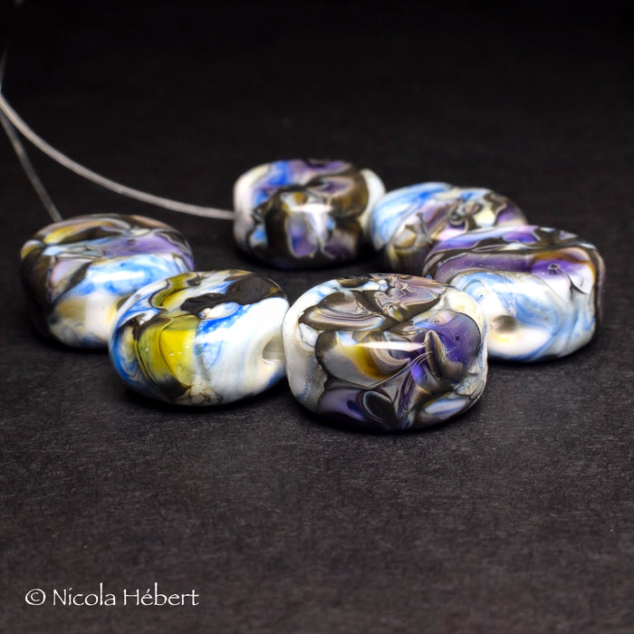 Artisanal Swirl: Handmade Lampwork Glass Beads