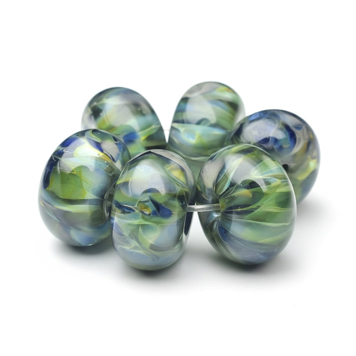Tidal Reflections: Handmade Lampwork Glass Beads