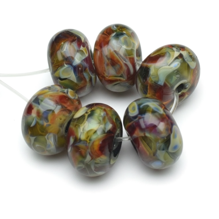 Twilight Reds: Handmade Lampwork Glass Beads