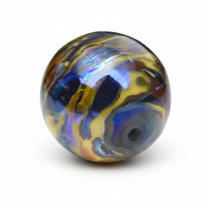 Serenade Streaks: Handmade Lampwork Glass Focal Bead