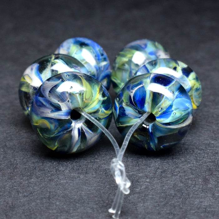 Tidal Reflections: Handmade Lampwork Glass Beads
