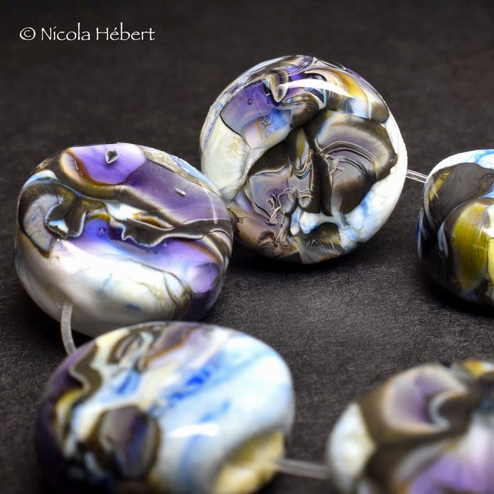 Artisanal Swirl: Handmade Lampwork Glass Beads