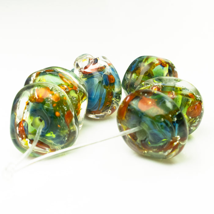 Ocean Sparkles: Handmade Lampwork Glass Beads