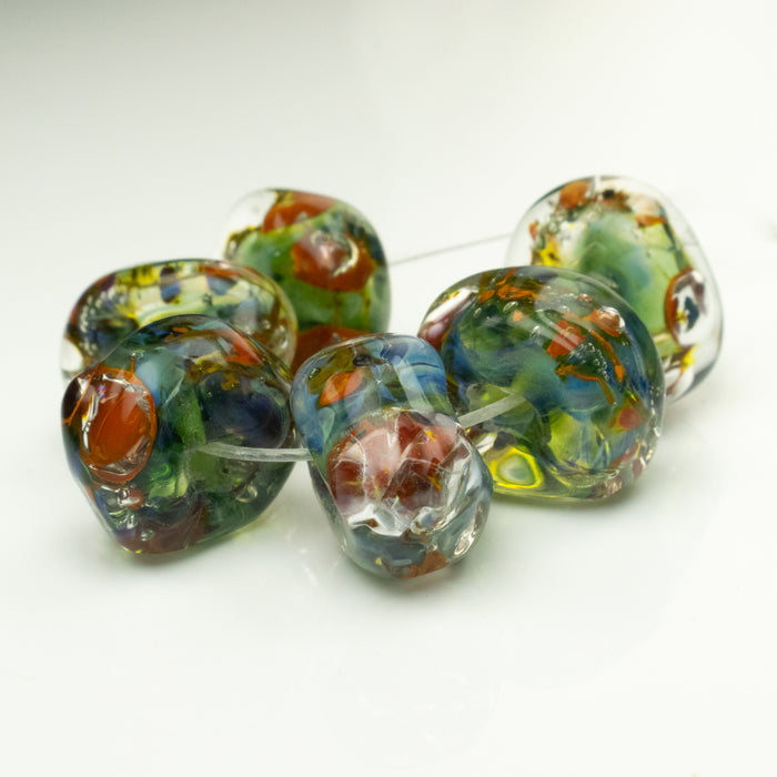 Ocean Sparkles: Handmade Lampwork Glass Beads
