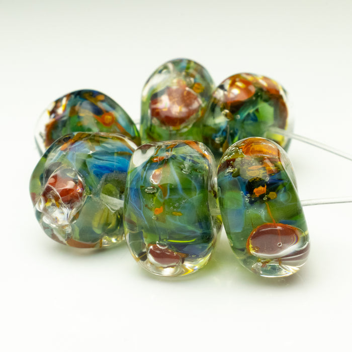 Ocean Sparkles: Handmade Lampwork Glass Beads