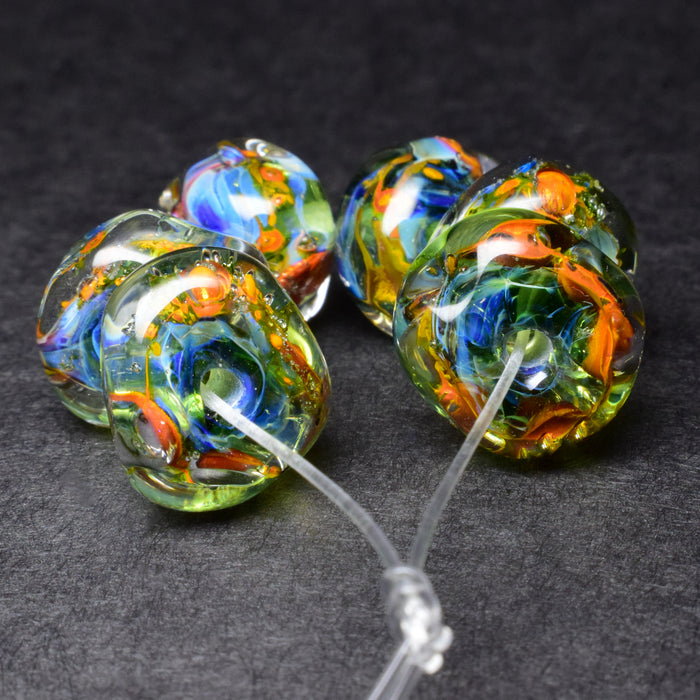 Ocean Sparkles: Handmade Lampwork Glass Beads