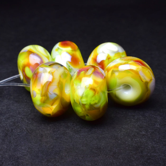 Springtime: Handmade Lampwork Glass Beads