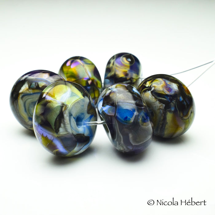 Cosmic Stained Glass: Handmade Lampwork Glass Beads