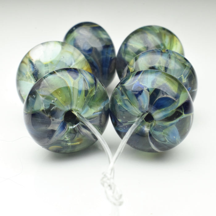 Tidal Reflections: Handmade Lampwork Glass Beads