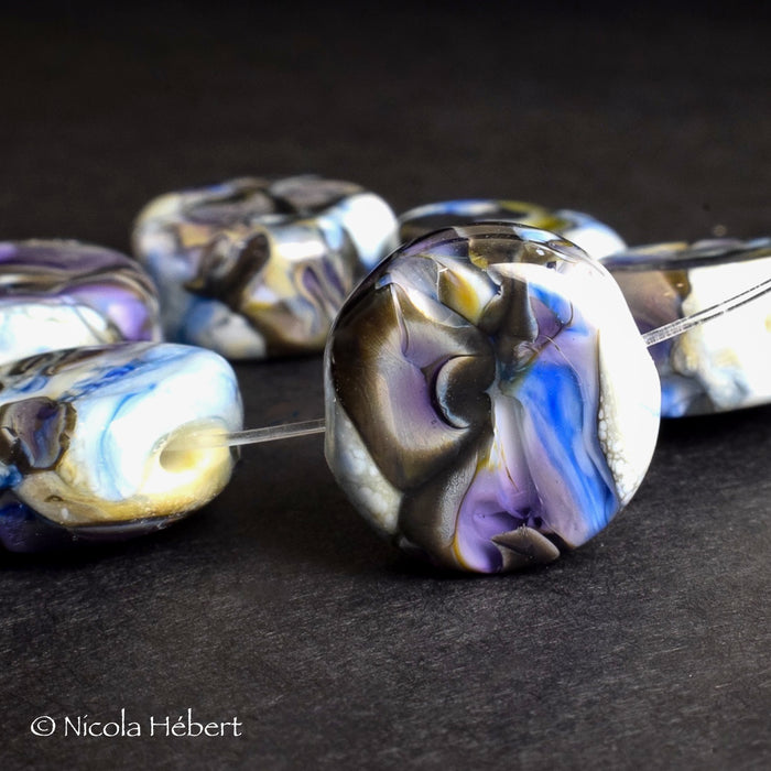 Artisanal Swirl: Handmade Lampwork Glass Beads