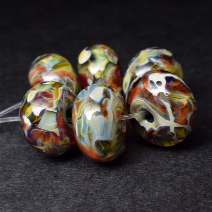 Twilight Reds: Handmade Lampwork Glass Beads