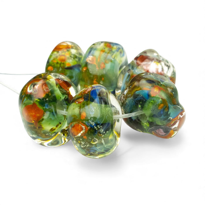 Ocean Sparkles: Handmade Lampwork Glass Beads